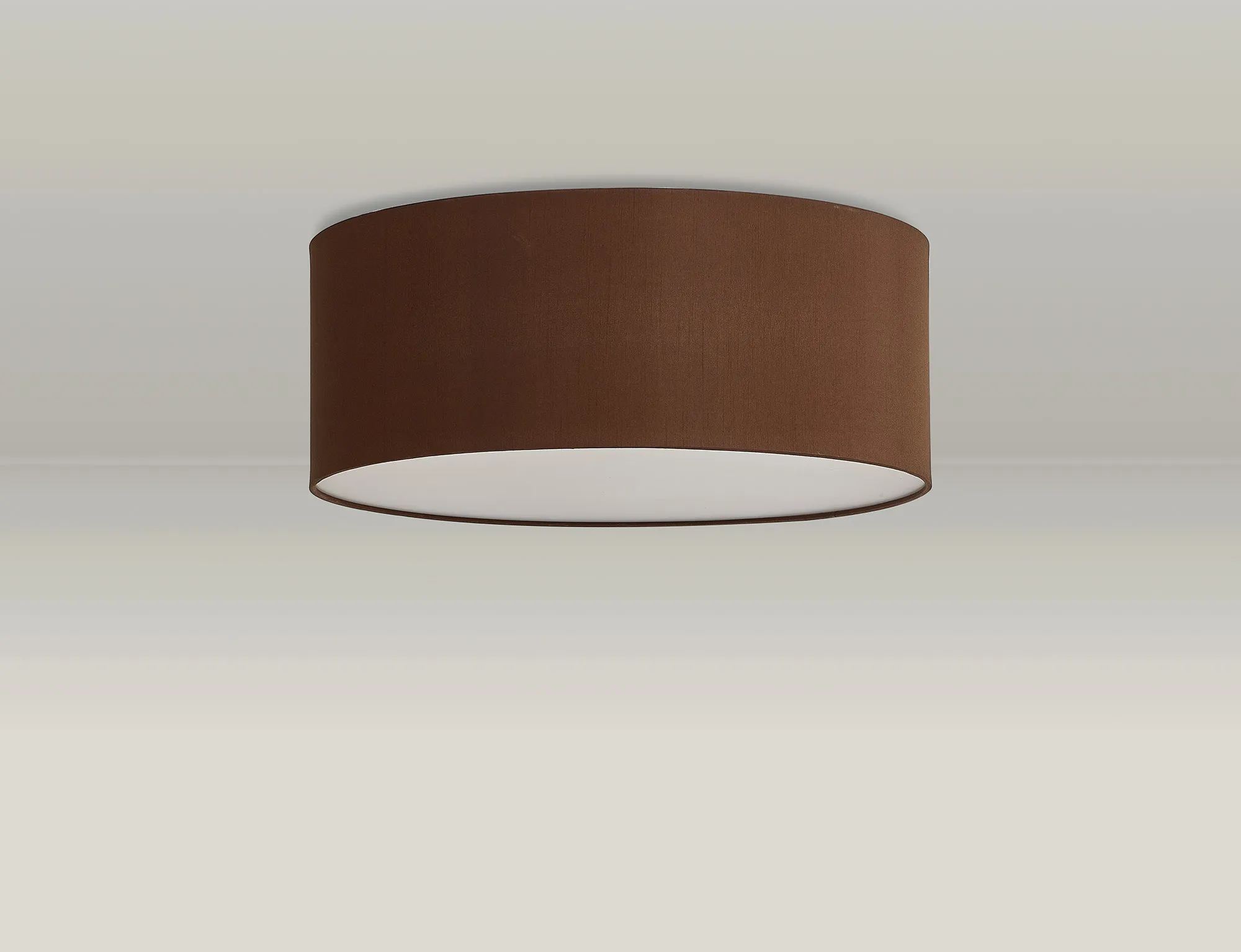 Baymont 50cm Flush 3 Light Raw Cocoa/Grecian Bronze, Frosted Diffuser DK0623  Deco Baymont WH RC